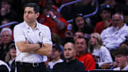 Nov 16, 2025; Cincinnati, Ohio, USA; Cincinnati Bearcats head coach Wes Miller during the first half against the Mount St. Mary's Mountaineers at Fifth Third Arena. Mandatory Credit: Katie Stratman-Imagn Images