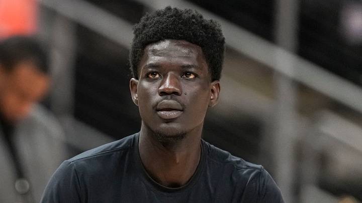 Atlanta Hawks forward Mouhamed Gueye (18) against the Orlando Magic at State Farm Arena on March 16, 2026.