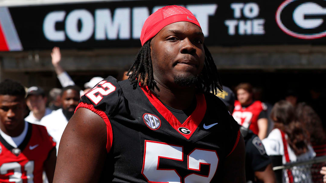 The Atlanta Falcons go big in the trenches with former Georgia Bulldogs standout Christen Miller in ESPN's latest mock draft.