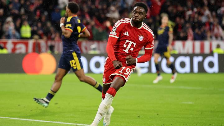 Alphonso Davies scored last night against Arsenal in the Champions League 
