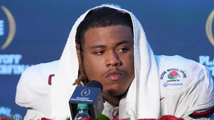 Alabama Crimson Tide defensive lineman Tim Keenan III (96). Mandatory Credit: Kirby Lee-Imagn Images