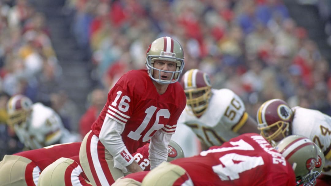 Sep 1991; San Francisco, CA, USA; Joe Montana of the San Francisco 49ers in action during the 1991 season at Candlestick Park (unknown date) Mandatory Credit: Photo By Imagn Images Copyright (c) Imagn Images