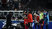 Platense v River Plate - Torneo Liga Profesional 2021 / Enzo Perez se va lesionado