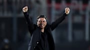 Marcelo Gallardo celebra la Liga Profesional.
