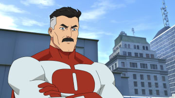 Invincible - Episode 101 - "It's About Time" -- Pictured: J.K. Simmons (Omni-Man) -- Credit: Courtesy of Amazon Studios