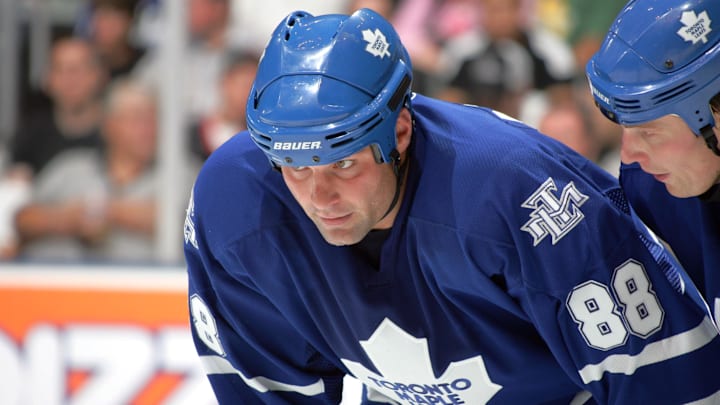 Sep 18, 2005; Toronto, Ontario, CAN; Toronto Maple Leafs center Eric Lindros (88) on the ice against the Ottawa Senators at Air Canada Centre. Credit: Lou Capozzola-USA TODAY NETWORK
