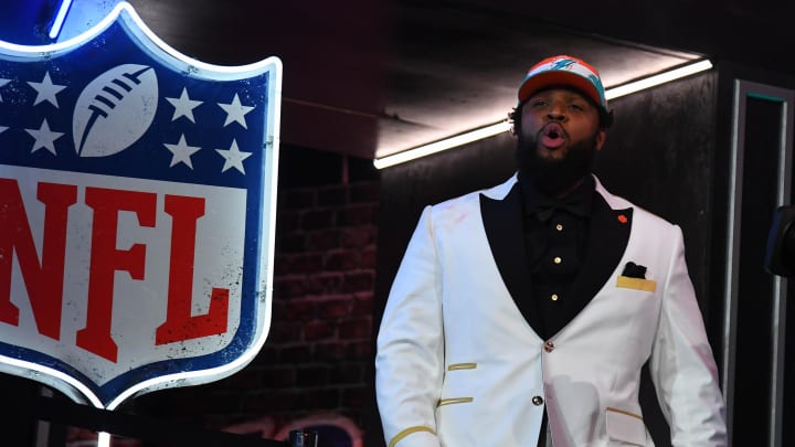 Apr 25, 2019; Nashville, TN, USA; Christian Wilkins (Clemson) is selected as the number thirteen