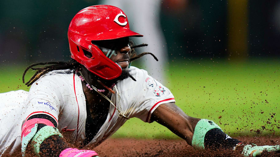 Elly De La Cruz steals one many bases this season. | Frank Bowen IV/The Enquirer / USA TODAY NETWORK via Imagn Images