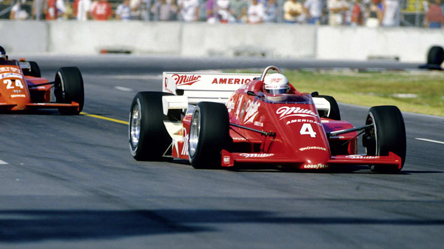 Indy car driver Danny Sullivan during the 1985 Beatrice Indy Challenge at Tamiami Park.  | RVR Photos-Imagn Images