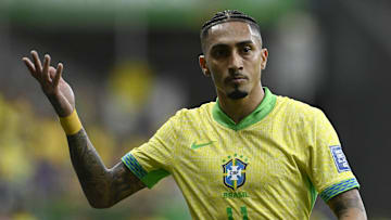 Raphinha s'est énervé à la fin du match contre l'Argentine.