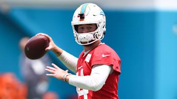 Miami Dolphins quarterback Quinn Ewers