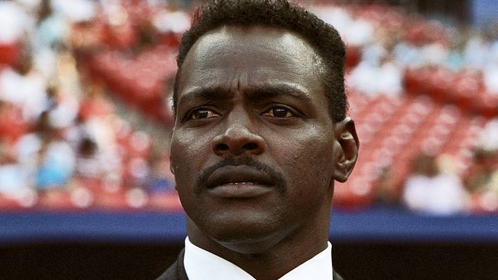 Aug 10, 1991; St. Louis, MO, USA; FILE PHOTO; Chicago Bears former running back Walter Payton at Busch Stadium during a 1991 preseason game between the Kansas City Chiefs and the New York Jets. Mandatory Credit: Herb Weitman-USA TODAY NETWORK