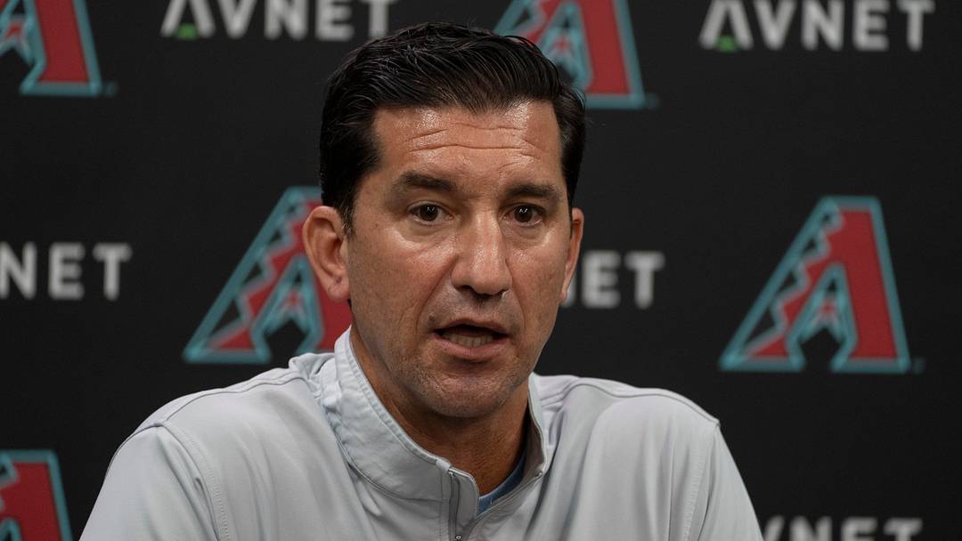 Mike Hazen (general manager) answers a question during a press conference at Chase Field in Phoenix, on Oct. 1, 2026. Mike Hazen (general manager) answers a question during a press conference at Chase Field in Phoenix, on Oct. 1, 2026.