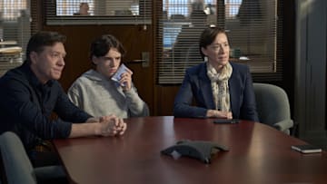 ACCUSED: L-R: Shawn Doyle, Liam MacDonald and Molly Parker in the “Laura’s Story” episode of ACCUSED airing Tuesday, March 14 (9:01-10:00 PM ET/PT) on FOX. ©2023 Fox Media LLC. CR: Shane Mahood/FOX
