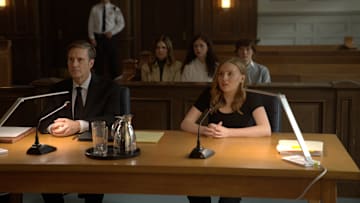 ACCUSED: L-R: Josh Hamilton, Betsy Brandt, Georgie Murphy, Bebe Wood and Skyler Gaertner in the “Jessie’s Story” episode of ACCUSED airing Tuesday, May 2 (9:01-10:00 PM ET/PT) on FOX. ©2023 Fox Media LLC. CR: Shane Mahood/FOX