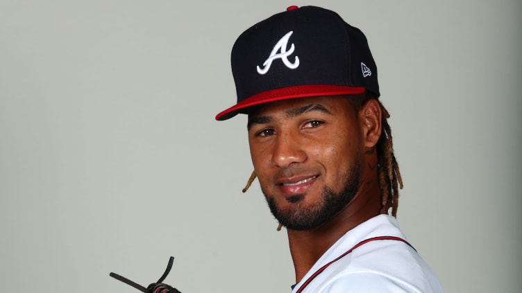 Feb 24, 2023; Tampa, FL, USA; Atlanta Braves Roddery Munoz (69) poses for a photo at CoolToday Park.