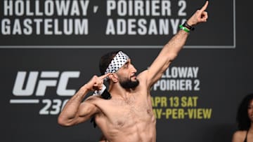 Belal Muhammad during weigh ins for UFC 236 at State Farm Arena.