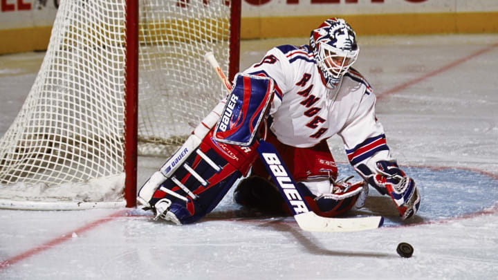 Unknown Date, 2001; New York, NY, USA; FILE PHOTO; New York Rangers goalie Mike Richter (35) in action against the St. Louis Blues at Madison Square Garden. Mandatory Credit: Lou Capozzola-USA TODAY NETWORK