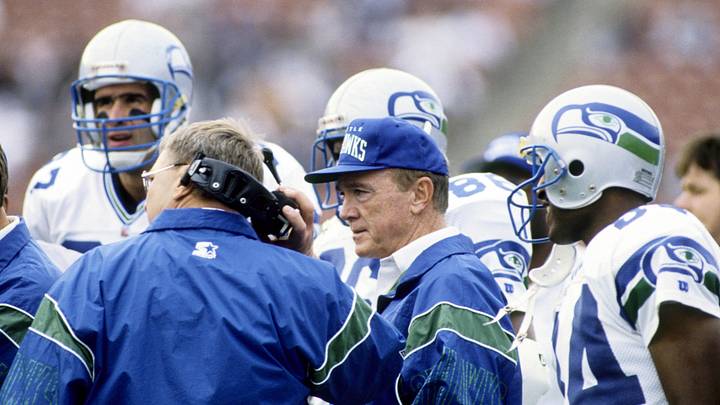 Seattle Seahawks head coach Chuck Knox on the sideline