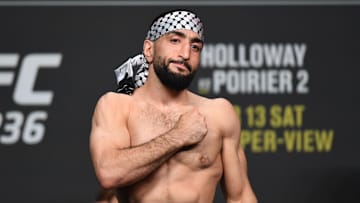 Belal Muhammad during weigh ins for UFC 236 at State Farm Arena. 