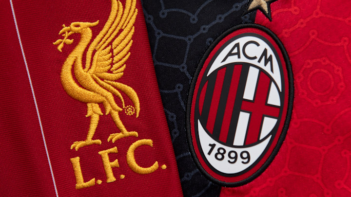 The Liverpool and AC Milan Club Badges