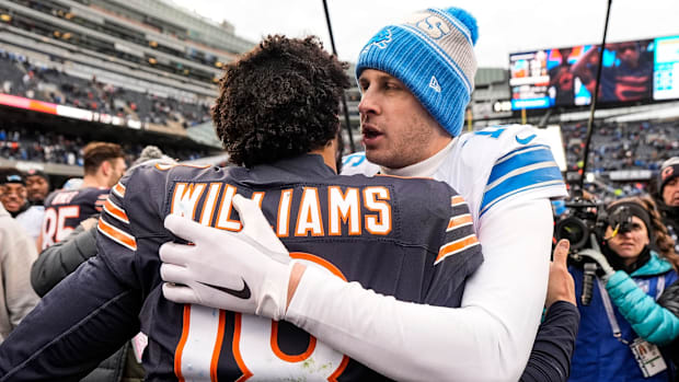 Chicago Bears quarterback Caleb Williams and Detroit Lions quarterback Jared Goff