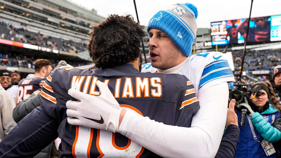 Chicago Bears quarterback Caleb Williams and Detroit Lions quarterback Jared Goff
