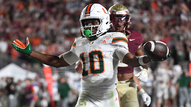 Miami Hurricanes wide receiver Malachi Toney