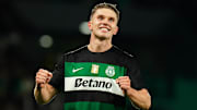 Viktor Gyökeres cartonne avec le Sporting CP.
