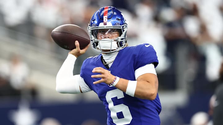 Jaxson Dart is taking over as the Giants starting quarterback. 