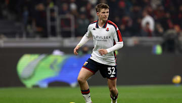 Morten Frendrup of Genoa Cfc in action during the Serie A...