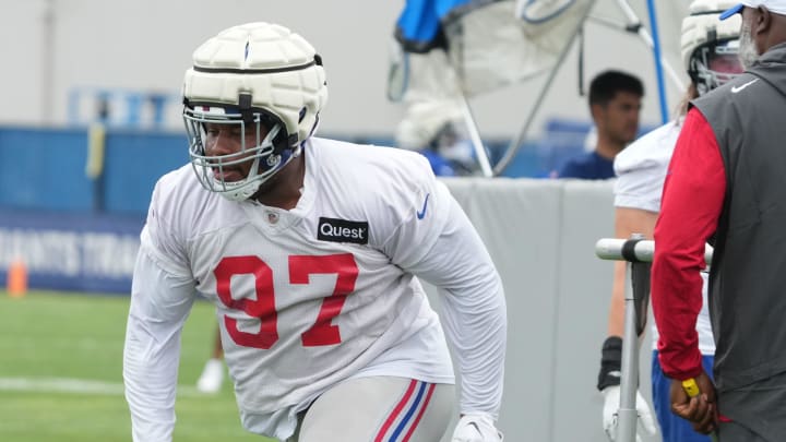 East Rutherford, NJ -- July 24, 2024 -- Defensive lineman, Dexter Lawrence II during the first day of training camp for the 2024 New York Giants.