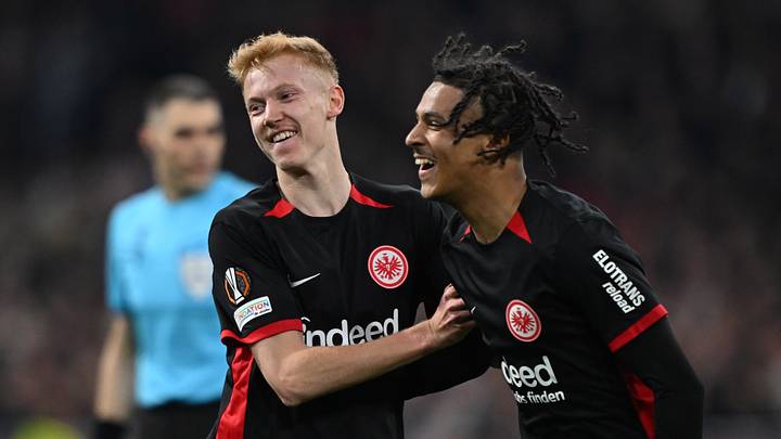 Hugo Larsson (l.) und Jean-Mattéo Bahoya werden der SGE hohe Einnahmen bescheren Hugo Larsson (l.) und Jean-Mattéo Bahoya werden der SGE hohe Einnahmen bescheren