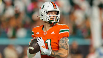 Miami Hurricanes quarterback Carson Beck