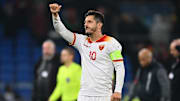 Stevan Jovetic im Trikot der Nationalmannschaft von Montenegro