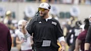 Texas State Bobcats head coach G.J. Kinne. 