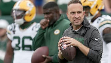 Green Bay Packers defensive coordinator Jeff Hafley is shown before their preseason game against the Seattle Seahawks Saturday, August 23, 2025, at Lambeau Field in Green Bay, Wisconsin.