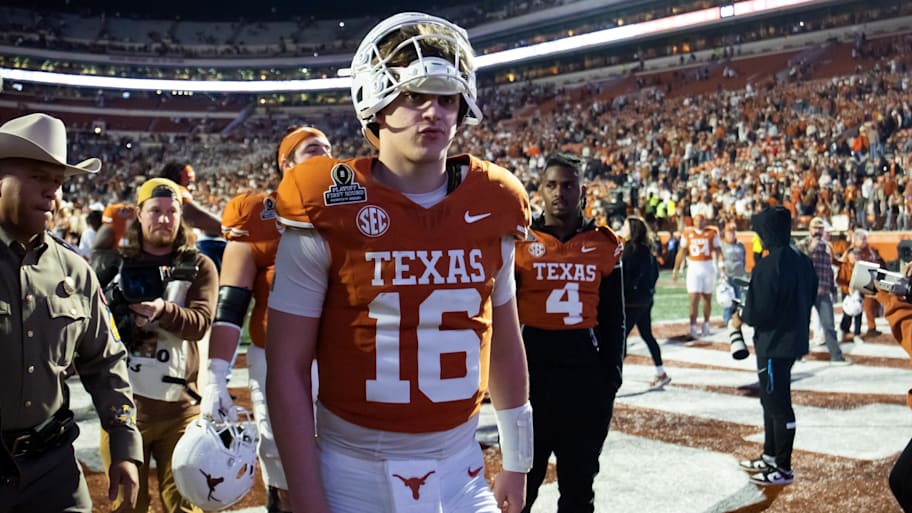 The Arch Manning-era at Texas will begin with a matchup against Ohio State.  | Mark J. Rebilas-Imagn Images