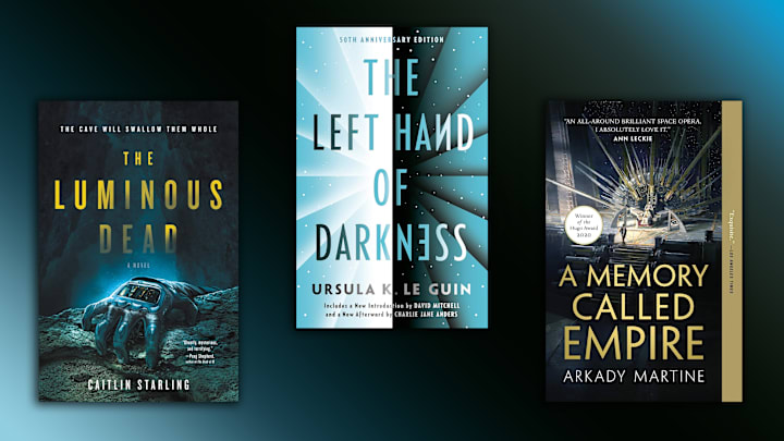 The Luminous Dead by Caitlin Starling | The Left Hand of Darkness by Ursula K. Le Guin | A Memory Called Empire by Arkady Martine