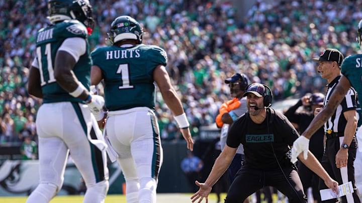 There seems to be some tension between Hurts and Brown.