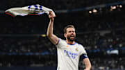 Nacho Fernández celebra el pase a la final de Champions