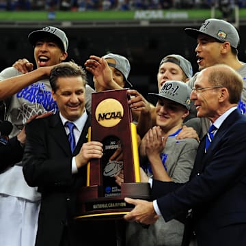 The Wildcats celebrate their 2012 national championship.