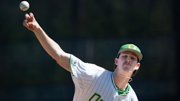 Oregon’s Jason Reitz struck out 11 and walked one in seven innings of solid work to get the Ducks a series win in Maryland.