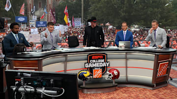 ESPN 'College GameDay' at the University of Oklahoma-Michigan College football game.