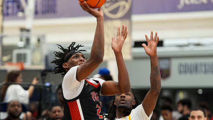 PSA Cardinals’ Dylan Mingo (2) shoots the ball during a game at Nike EYBL at the Memphis Sports & Events Center on Saturday, May 17, 2025.