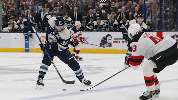 Luke Hughes is known for his ability to carry the puck and create offense, but his defensive play shouldn't be ignore