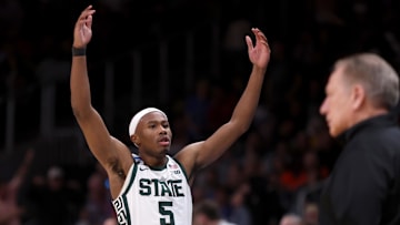 Michigan State Spartans guard Tre Holloman (5)