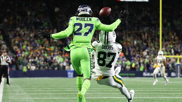 Riq Woolen of the Seattle Seahawks