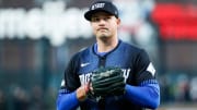 Detroit Tigers pitcher Tarik Skubal (29) walks off the field for the pitching change during the seventh inning against the Houston Astros at Comerica Park in Detroit on Saturday, May 11, 2024.