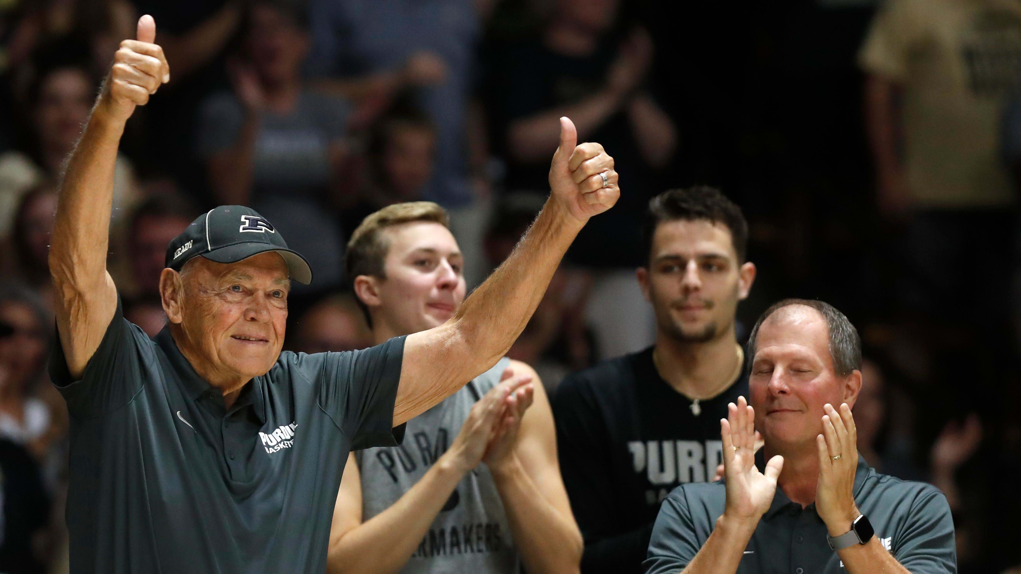 Gene Keady, Drew Brees share special moment at Final Four